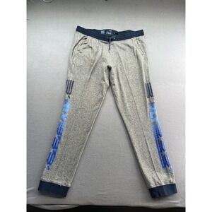 Born Fly Pants Mens 4XL Gray Blue Anytown USA 2002 Graphic Joggers Sweatpants